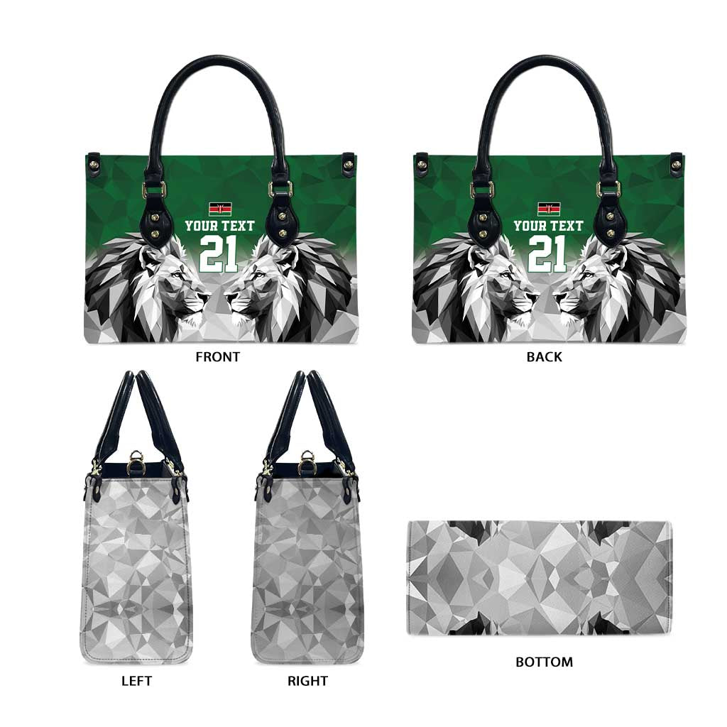Custom Rugby Africa Kenya Leather Bag Green Kenyan 22-23 Motif