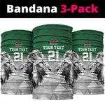 Custom Rugby Africa Kenya Neck Gaiter Green Kenyan 22-23 Motif LT9