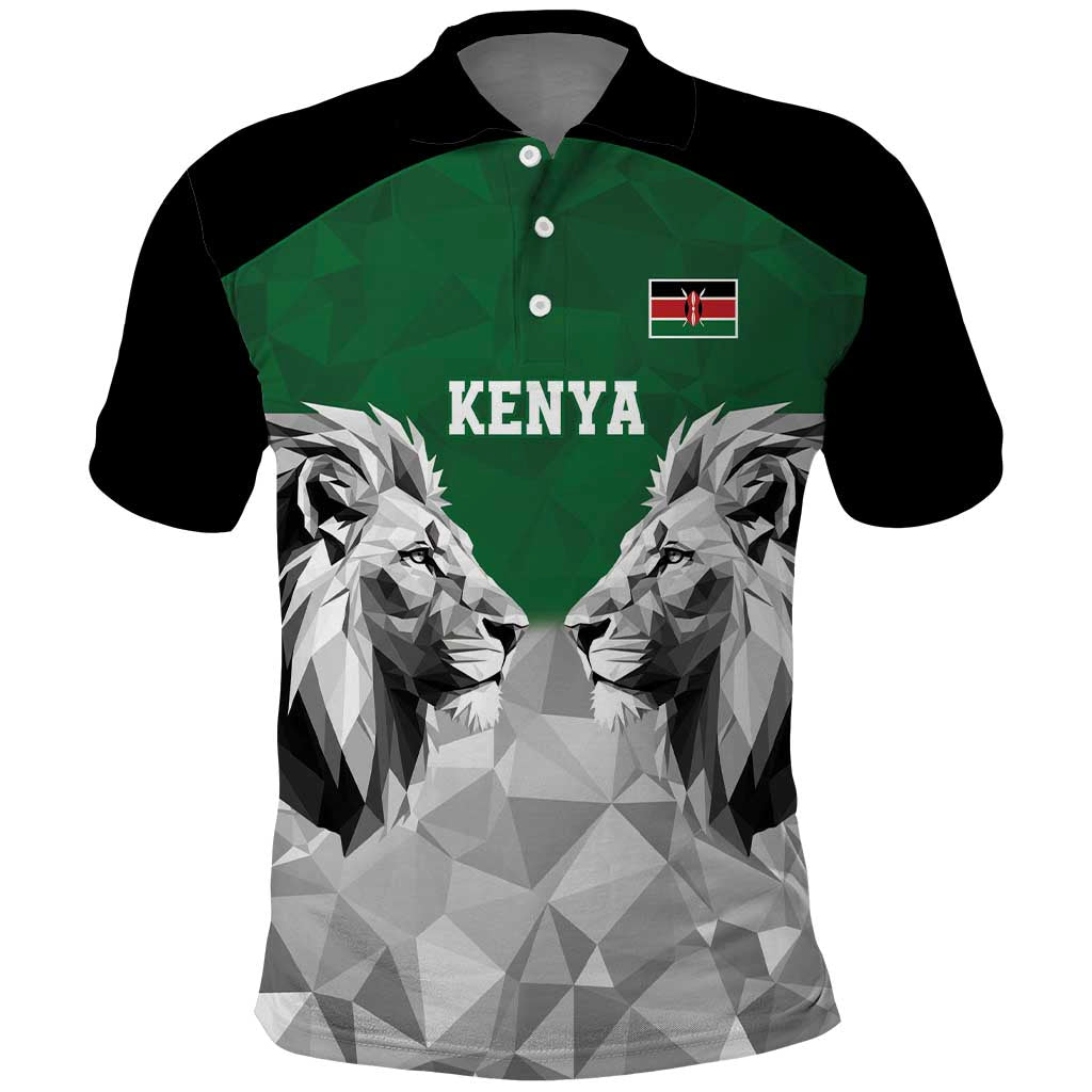 Custom Rugby Africa Kenya Polo Shirt Green Kenyan 22-23 Motif - African Pride
