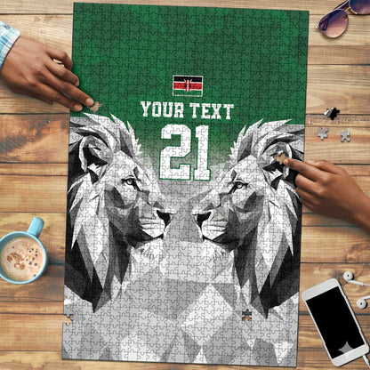 Custom Rugby Africa Kenya Puzzle Green Kenyan 22-23 Motif