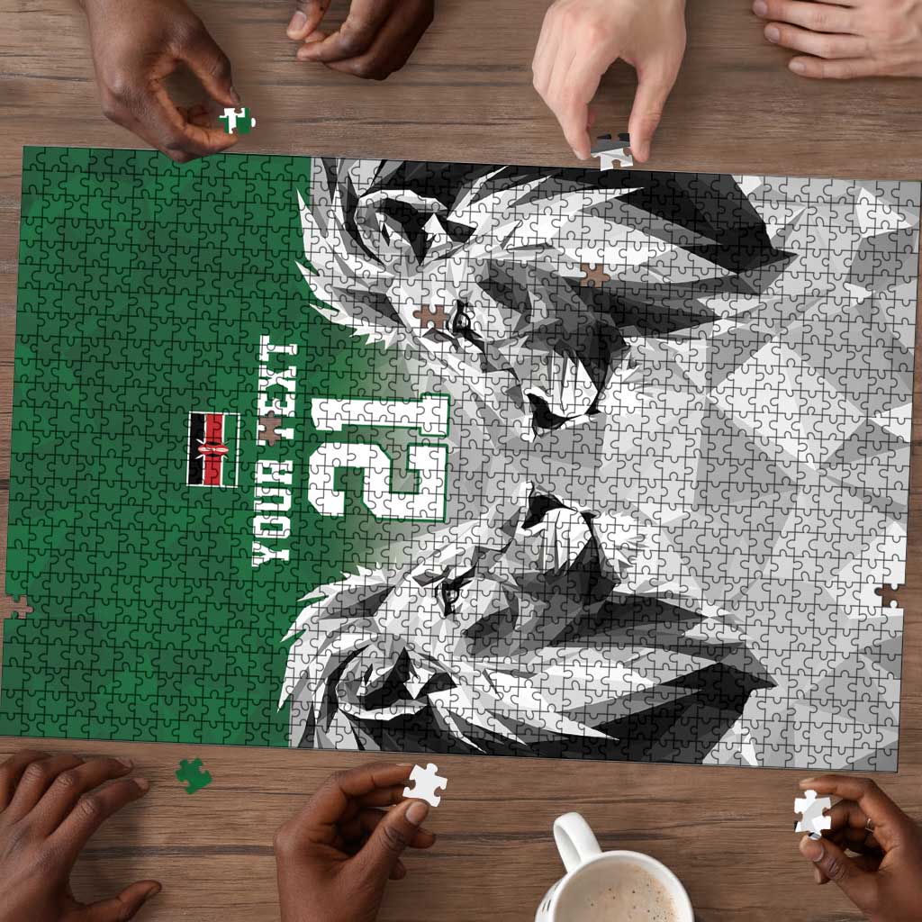 Custom Rugby Africa Kenya Puzzle Green Kenyan 22-23 Motif