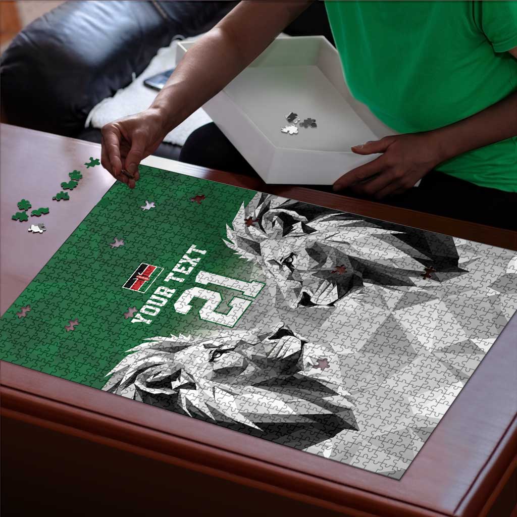 Custom Rugby Africa Kenya Puzzle Green Kenyan 22-23 Motif