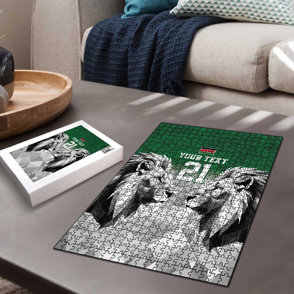 Custom Rugby Africa Kenya Puzzle Green Kenyan 22-23 Motif