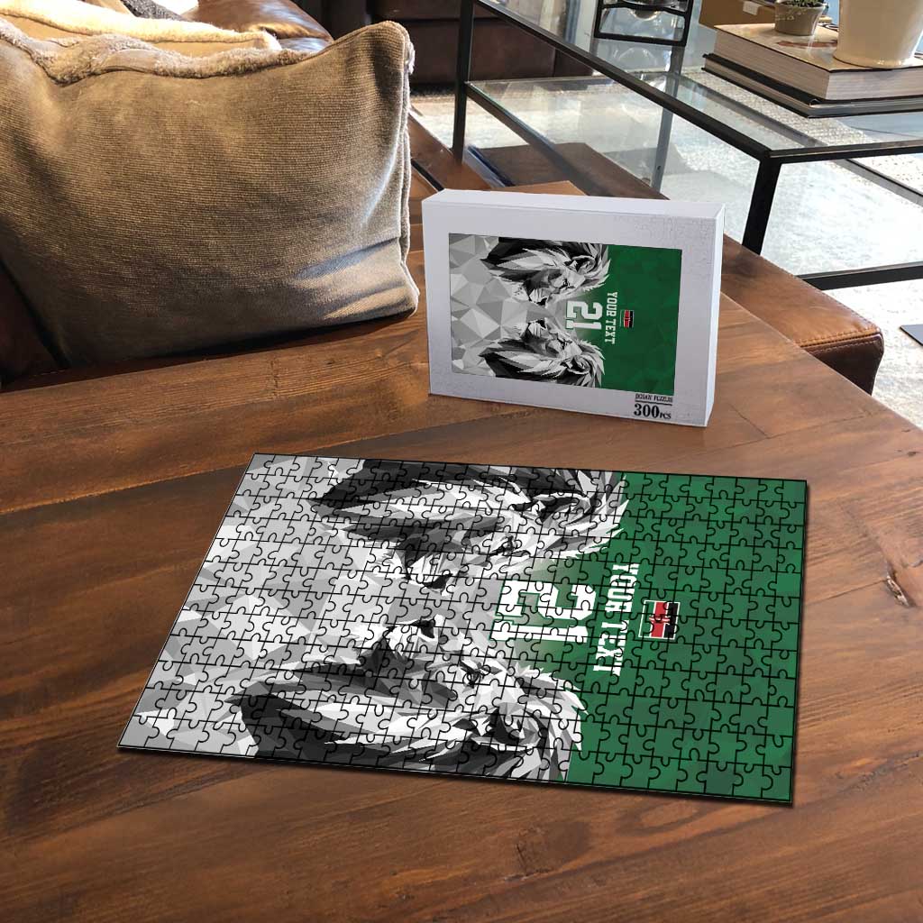 Custom Rugby Africa Kenya Puzzle Green Kenyan 22-23 Motif