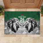 Custom Rugby Africa Kenya Rubber Doormat Green Kenyan 22-23 Motif - African Pride