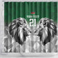 Custom Rugby Africa Kenya Shower Curtain Green Kenyan 22-23 Motif - African Pride
