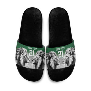 Custom Rugby Africa Kenya Slide Sandals Green Kenyan 22-23 Motif