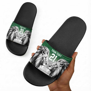 Custom Rugby Africa Kenya Slide Sandals Green Kenyan 22-23 Motif