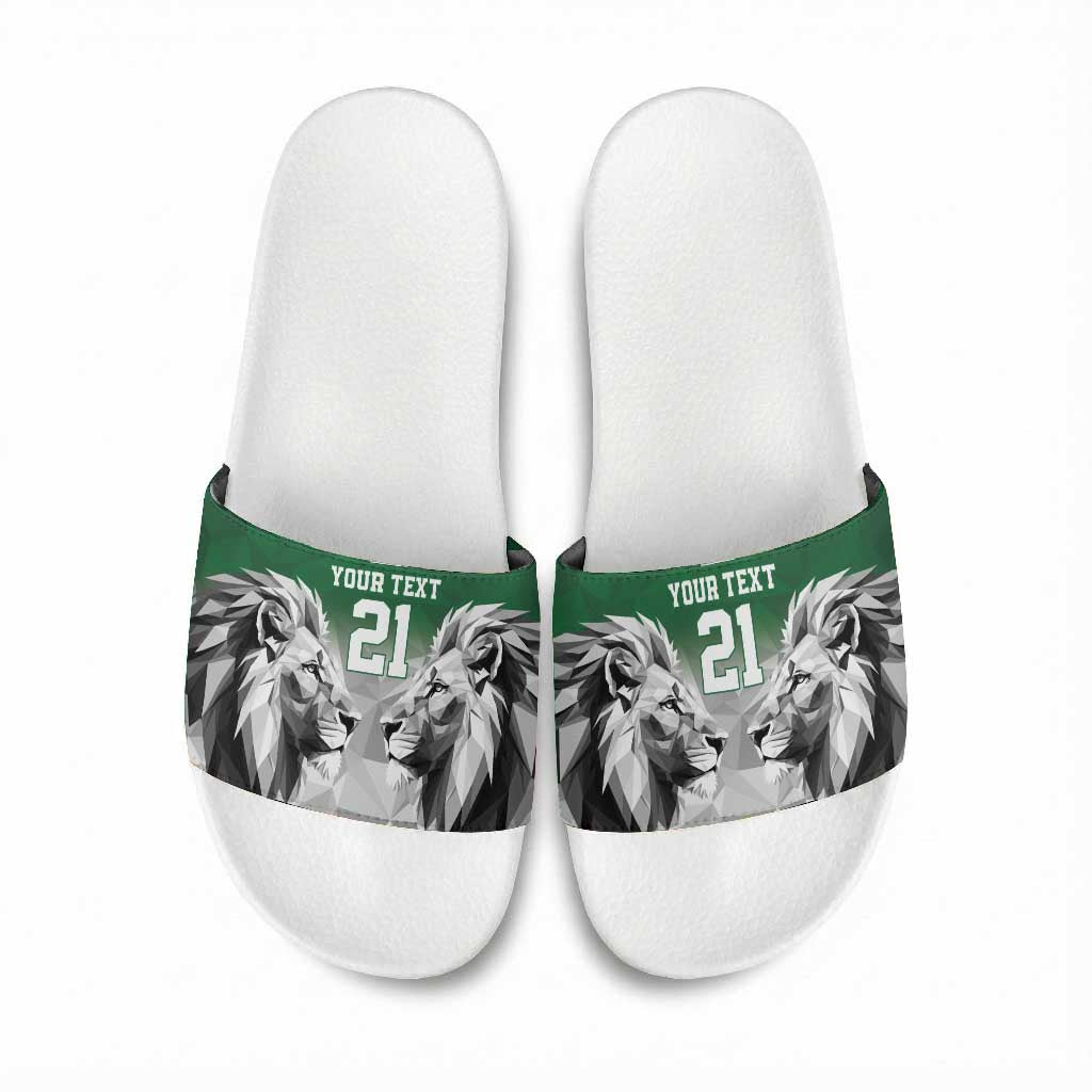 Custom Rugby Africa Kenya Slide Sandals Green Kenyan 22-23 Motif