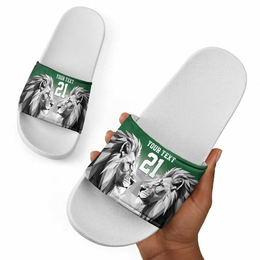 Custom Rugby Africa Kenya Slide Sandals Green Kenyan 22-23 Motif