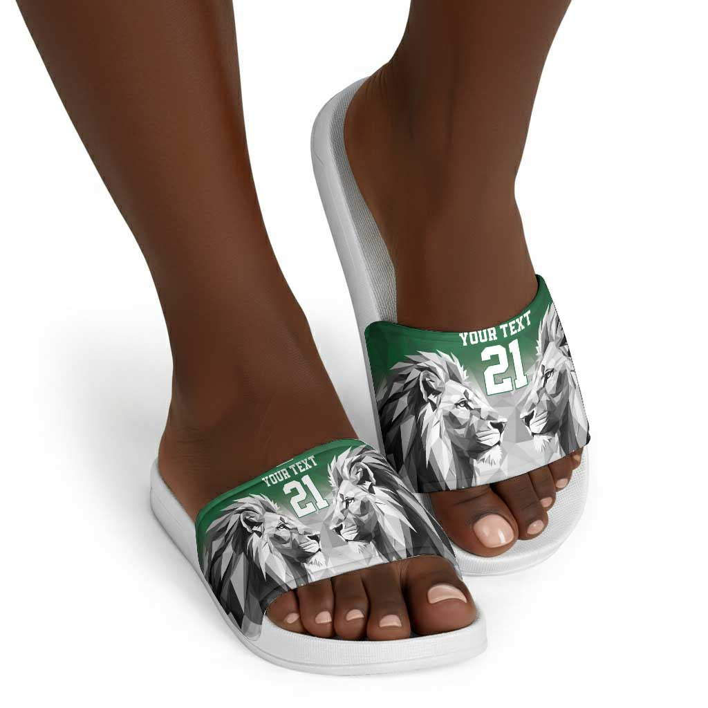 Custom Rugby Africa Kenya Slide Sandals Green Kenyan 22-23 Motif
