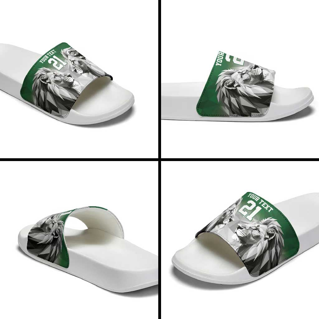 Custom Rugby Africa Kenya Slide Sandals Green Kenyan 22-23 Motif