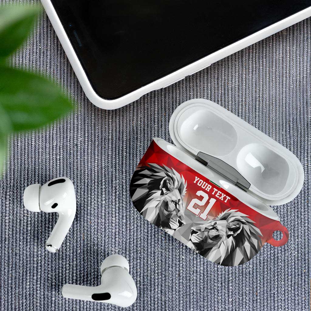 Custom Rugby Africa Kenya AirPods Case Red Kenyan 22-23 Motif