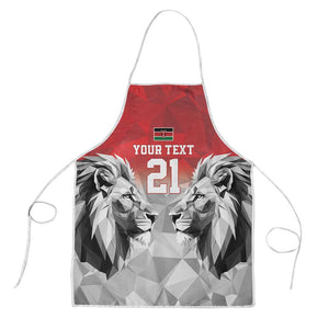 Custom Rugby Africa Kenya Apron Red Kenyan 22-23 Motif