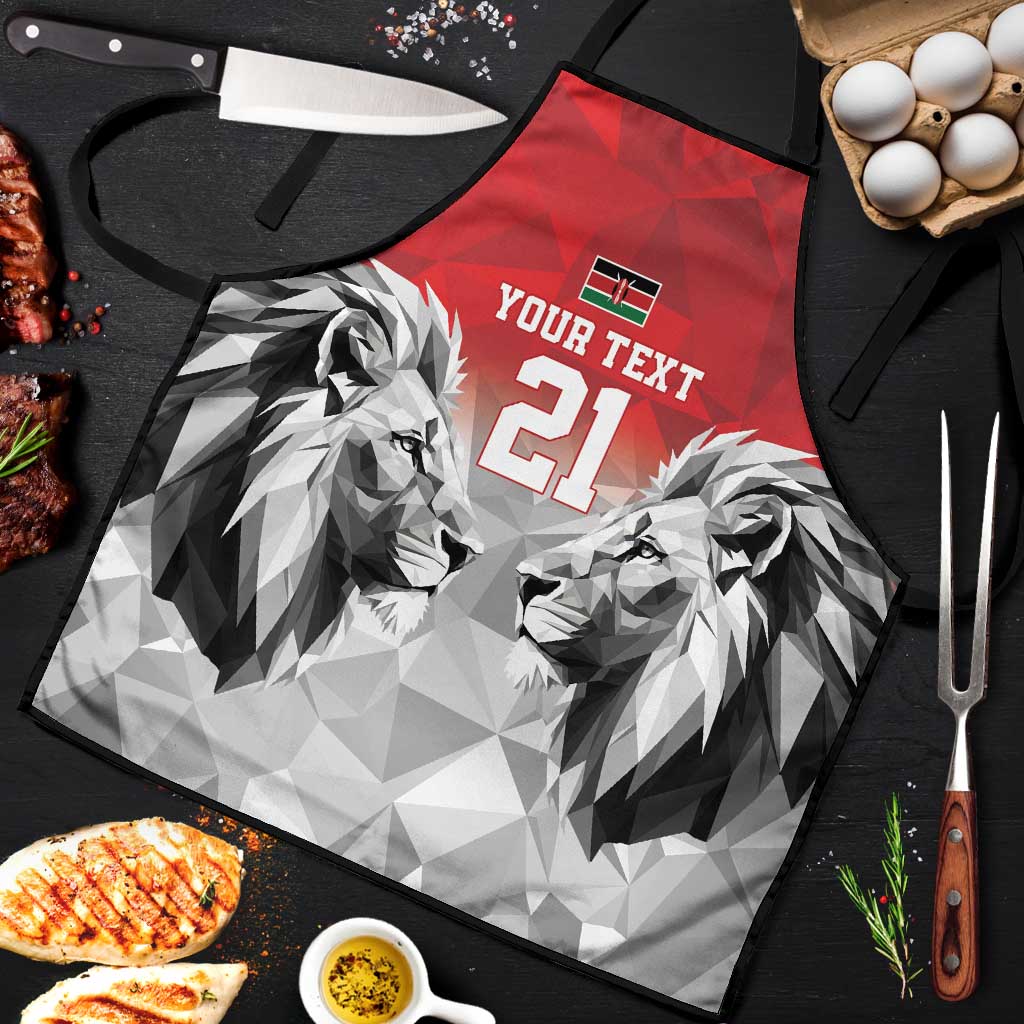 Custom Rugby Africa Kenya Apron Red Kenyan 22-23 Motif