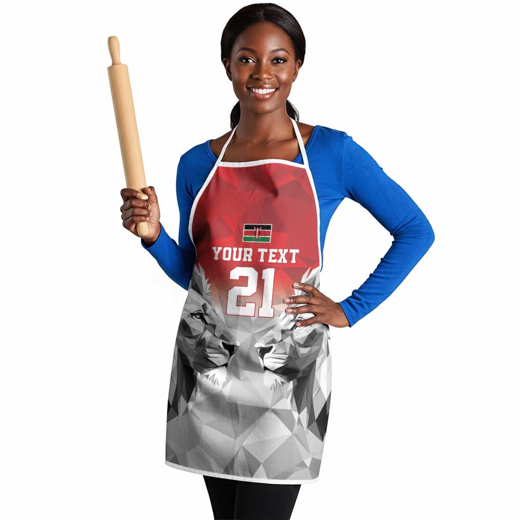 Custom Rugby Africa Kenya Apron Red Kenyan 22-23 Motif