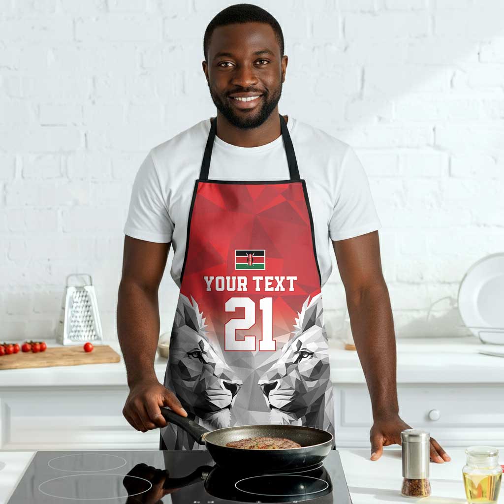 Custom Rugby Africa Kenya Apron Red Kenyan 22-23 Motif