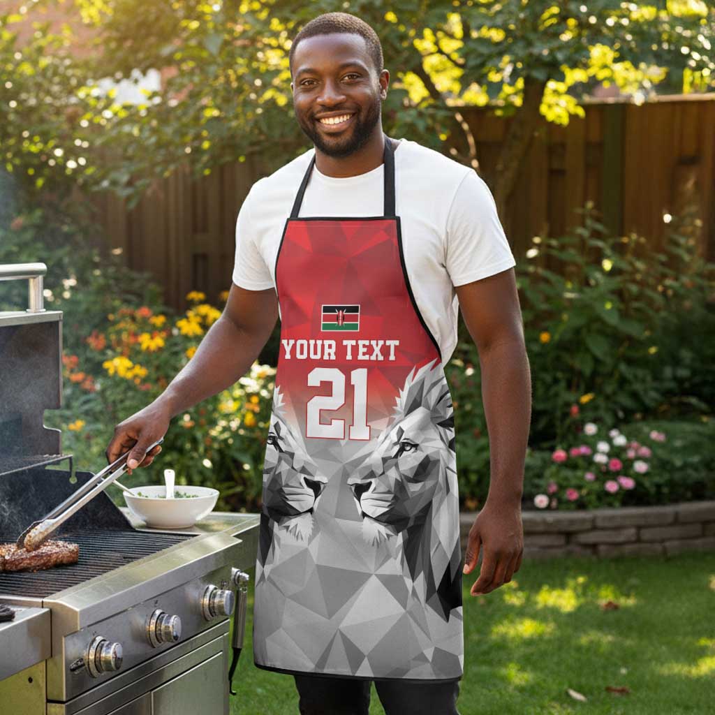 Custom Rugby Africa Kenya Apron Red Kenyan 22-23 Motif