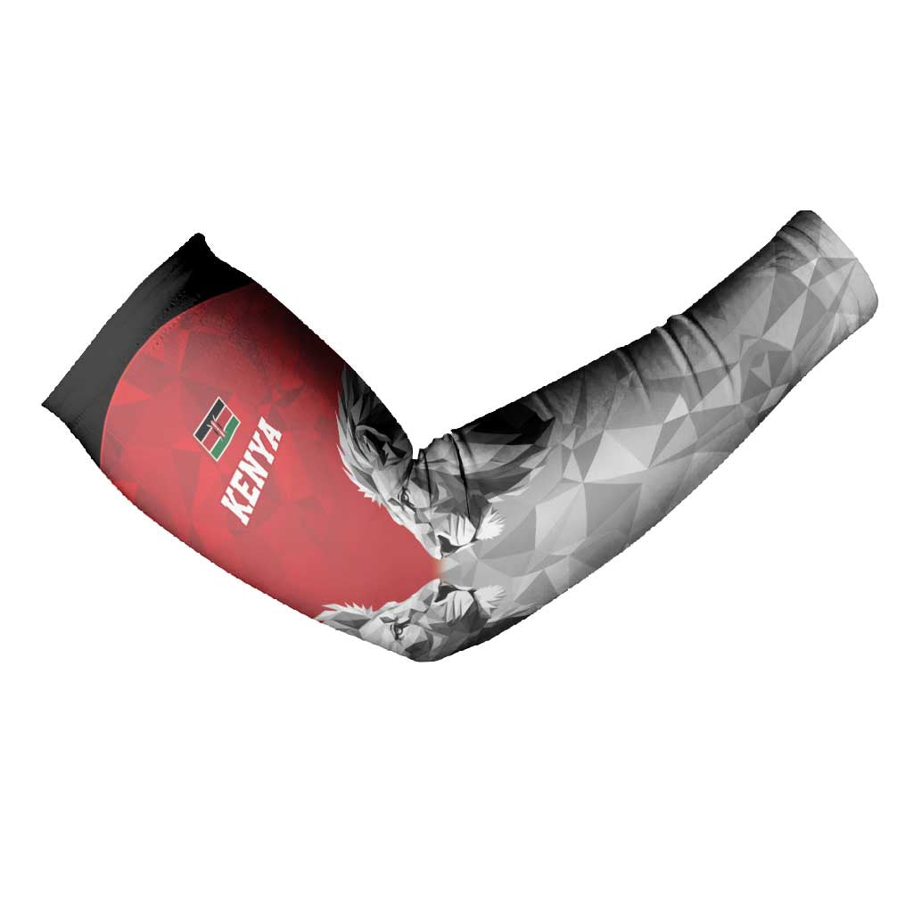 Custom Rugby Africa Kenya Arm Sleeves Red Kenyan 22-23 Motif