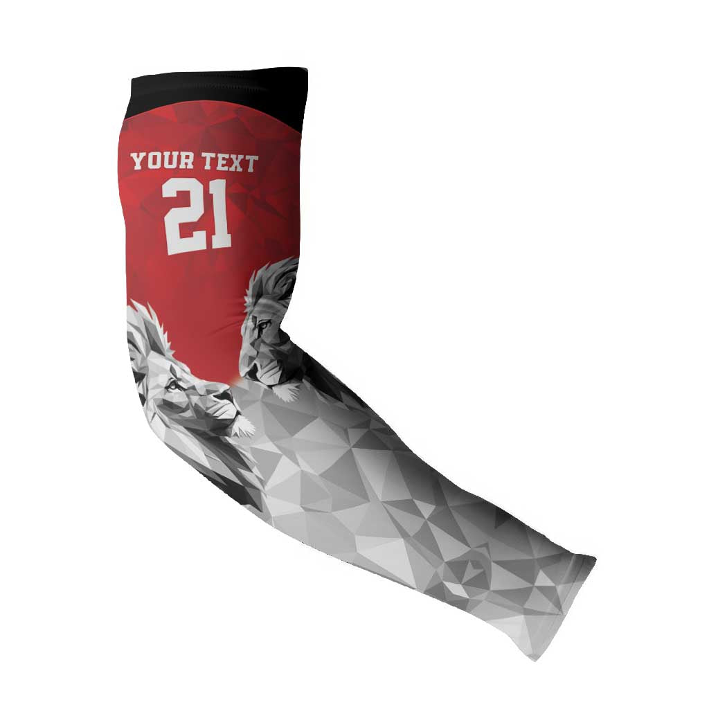 Custom Rugby Africa Kenya Arm Sleeves Red Kenyan 22-23 Motif