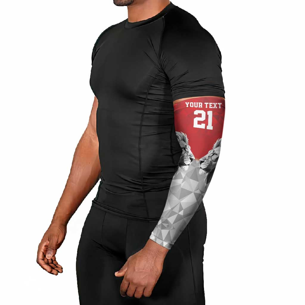 Custom Rugby Africa Kenya Arm Sleeves Red Kenyan 22-23 Motif