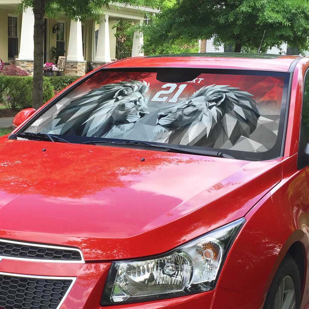 Custom Rugby Africa Kenya Auto Sun Shade Red Kenyan 22-23 Motif