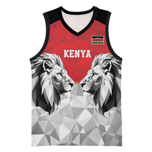 Custom Rugby Africa Kenya Basketball Jersey Red Kenyan 22-23 Motif LT9