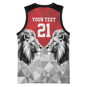 Custom Rugby Africa Kenya Basketball Jersey Red Kenyan 22-23 Motif LT9
