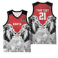 Custom Rugby Africa Kenya Basketball Jersey Red Kenyan 22-23 Motif LT9