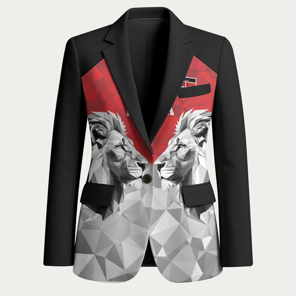 Custom Rugby Africa Kenya Blazer Red Kenyan 22-23 Motif