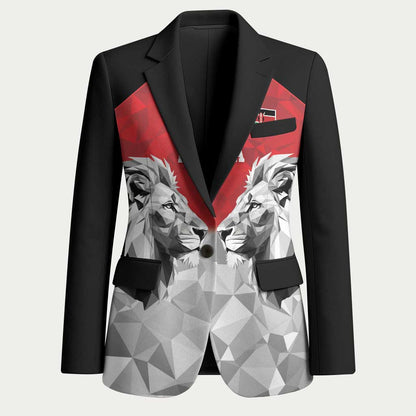 Custom Rugby Africa Kenya Blazer Red Kenyan 22-23 Motif