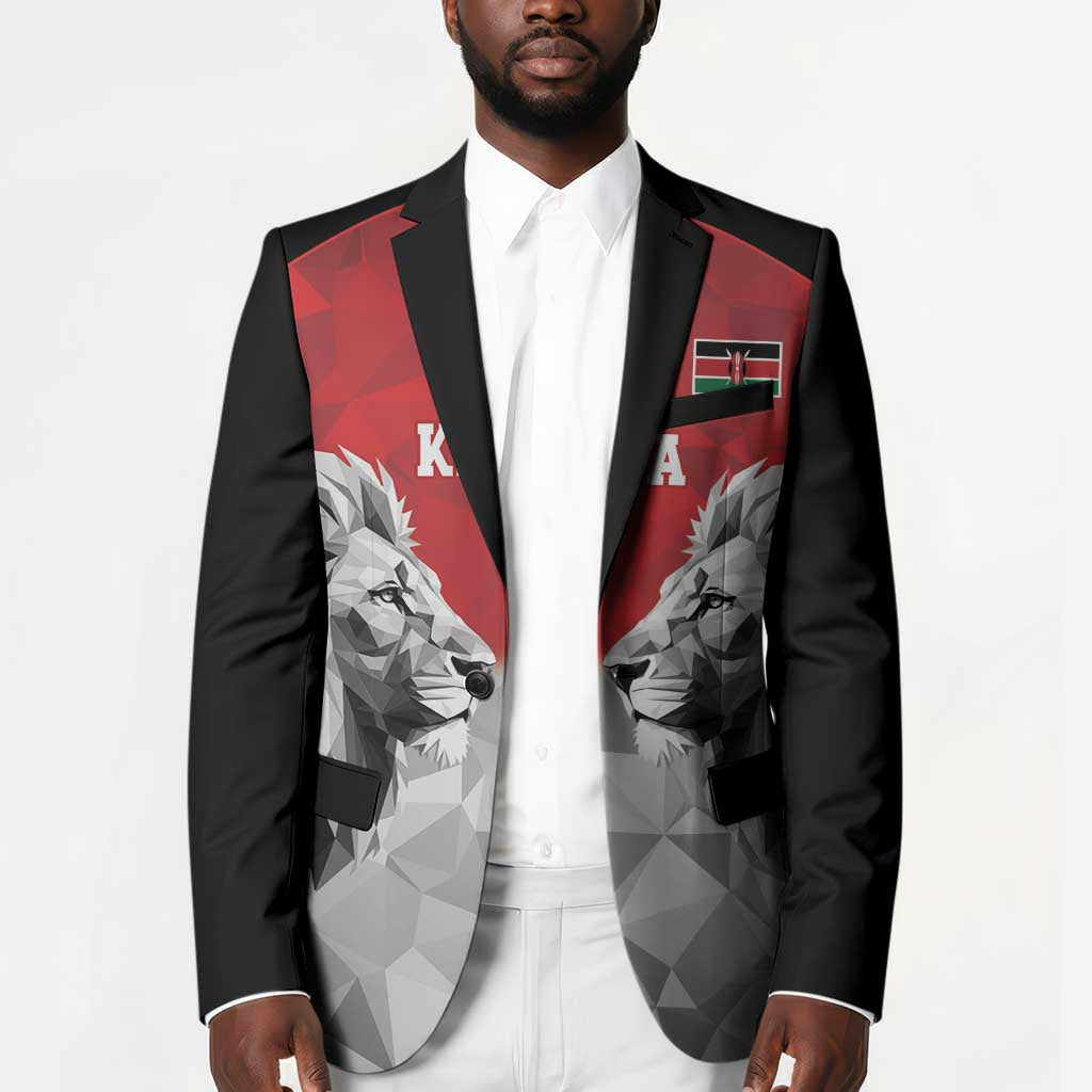 Custom Rugby Africa Kenya Blazer Red Kenyan 22-23 Motif