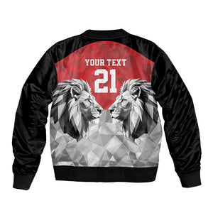Custom Rugby Africa Kenya Bomber Jacket Red Kenyan 22-23 Motif - African Pride