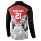 Custom Rugby Africa Kenya Button Sweatshirt Red Kenyan 22-23 Motif