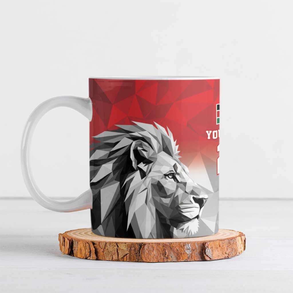 Custom Rugby Africa Kenya Ceramic Mug Red Kenyan 22-23 Motif