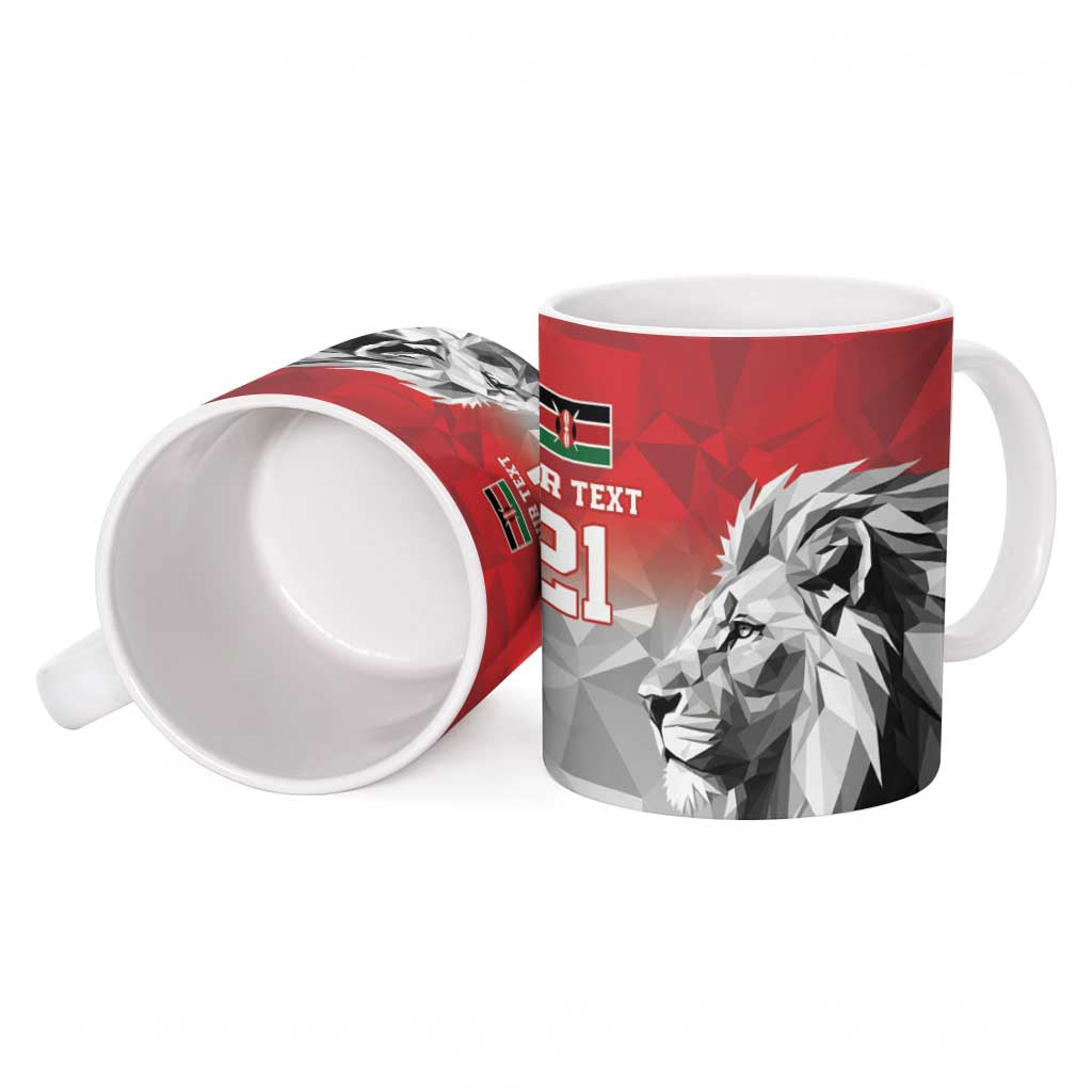 Custom Rugby Africa Kenya Ceramic Mug Red Kenyan 22-23 Motif