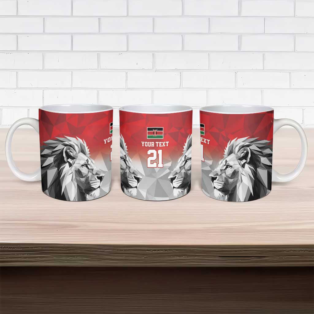Custom Rugby Africa Kenya Ceramic Mug Red Kenyan 22-23 Motif