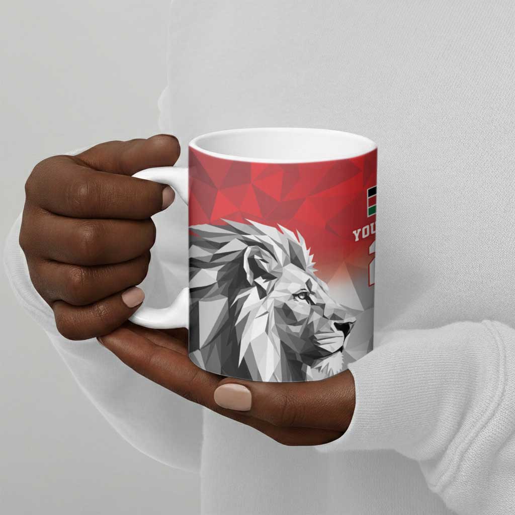 Custom Rugby Africa Kenya Ceramic Mug Red Kenyan 22-23 Motif