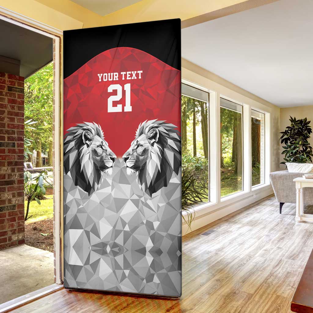 Custom Rugby Africa Kenya Door Cover Red Kenyan 22-23 Motif
