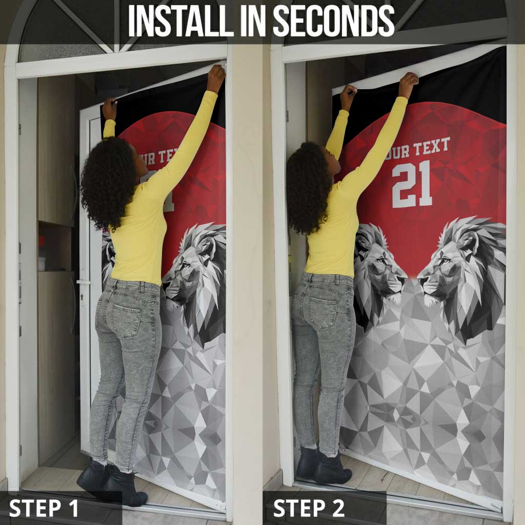 Custom Rugby Africa Kenya Door Cover Red Kenyan 22-23 Motif