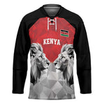 Custom Rugby Africa Kenya Hockey Jersey Red Kenyan 22-23 Motif
