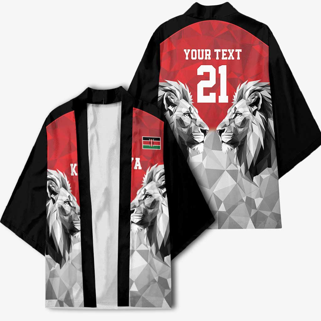 Custom Rugby Africa Kenya Kimono Red Kenyan 22-23 Motif