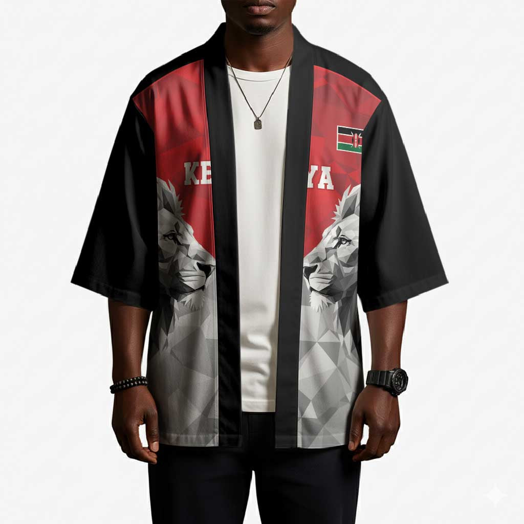 Custom Rugby Africa Kenya Kimono Red Kenyan 22-23 Motif