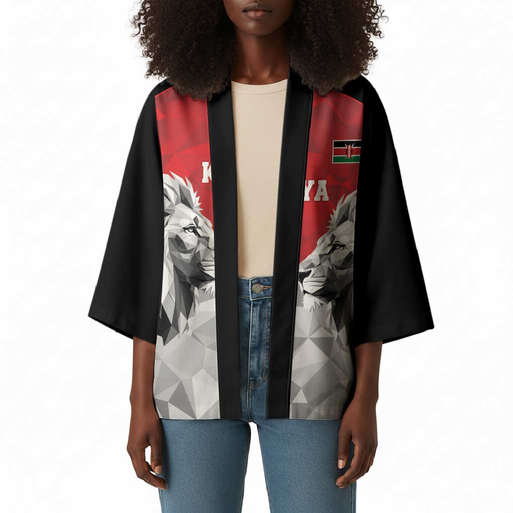 Custom Rugby Africa Kenya Kimono Red Kenyan 22-23 Motif