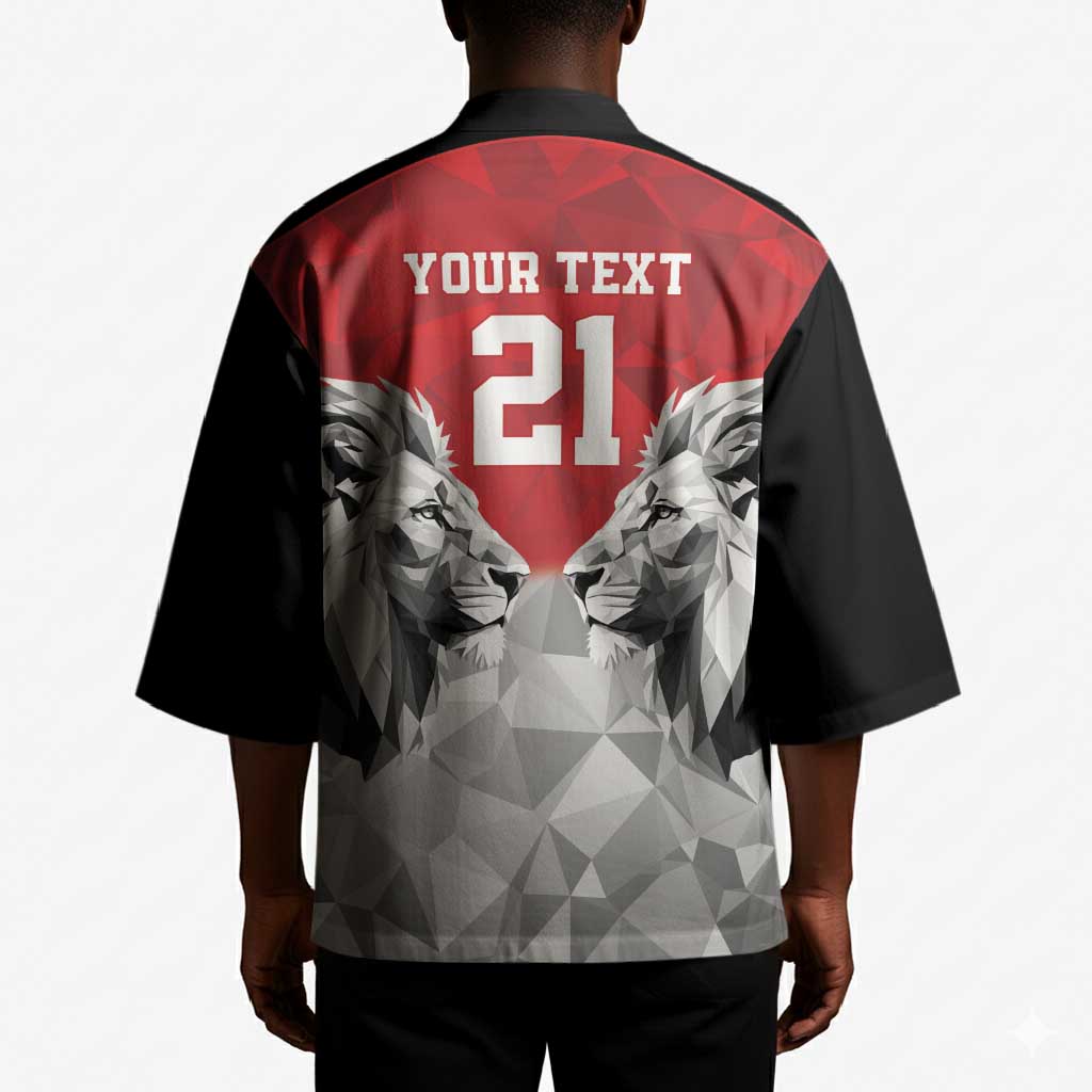 Custom Rugby Africa Kenya Kimono Red Kenyan 22-23 Motif