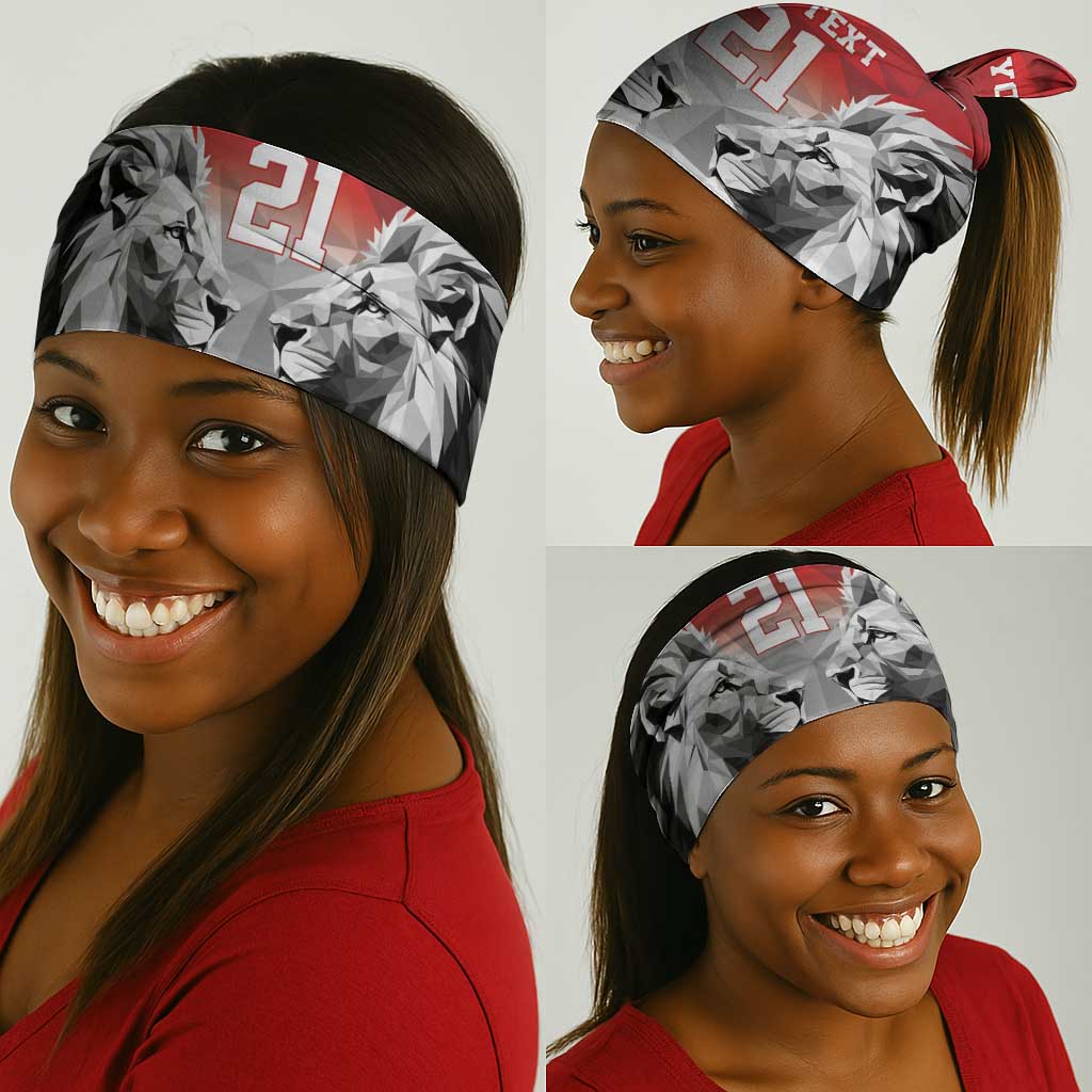 Custom Rugby Africa Kenya Neck Gaiter Red Kenyan 22-23 Motif LT9