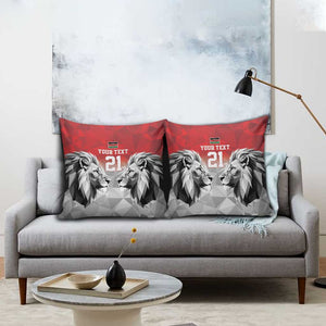 Custom Rugby Africa Kenya Pillow Cover Red Kenyan 22-23 Motif