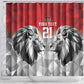 Custom Rugby Africa Kenya Shower Curtain Red Kenyan 22-23 Motif - African Pride