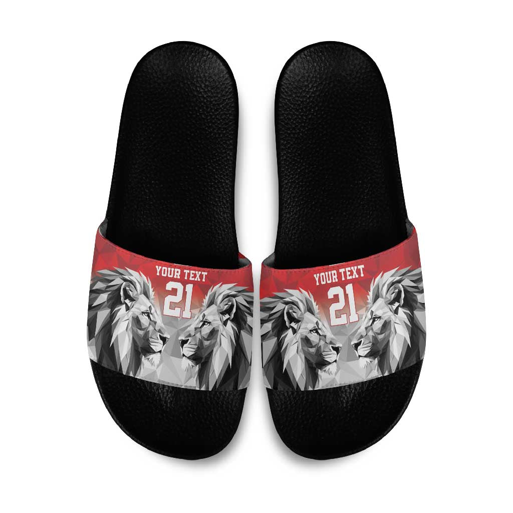 Custom Rugby Africa Kenya Slide Sandals Red Kenyan 22-23 Motif