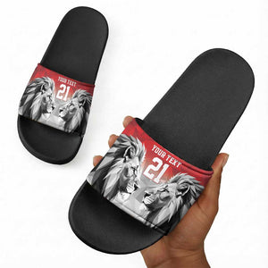Custom Rugby Africa Kenya Slide Sandals Red Kenyan 22-23 Motif